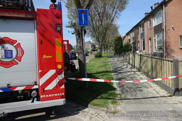 Gaslek in voortuin woning Enkhuizen