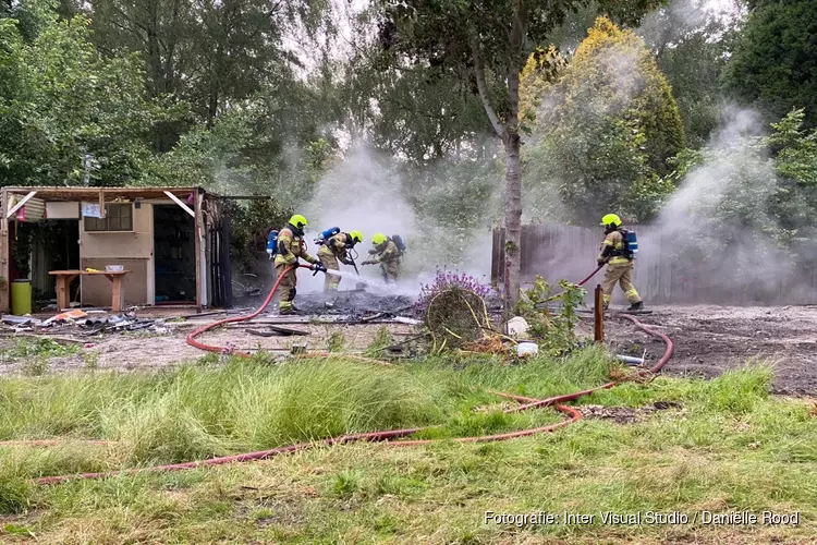 Brand op campingterrein Enkhuizen