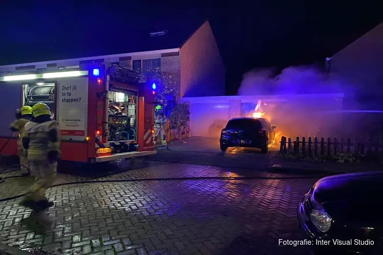 Autobrand in Enkhuizen