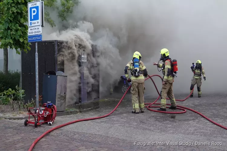 Brand in openbaar toiletgebouw in Enkhuizen