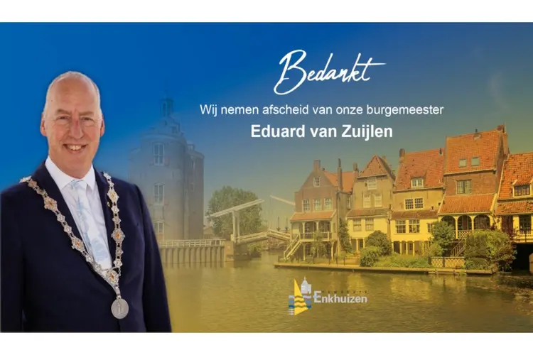 Burgemeester Eduard van Zuijlen neemt afscheid