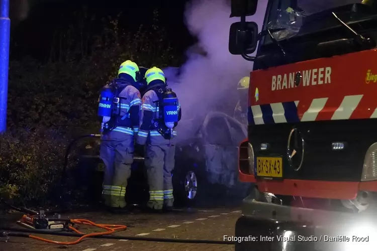 Auto in brand in Enkhuizen